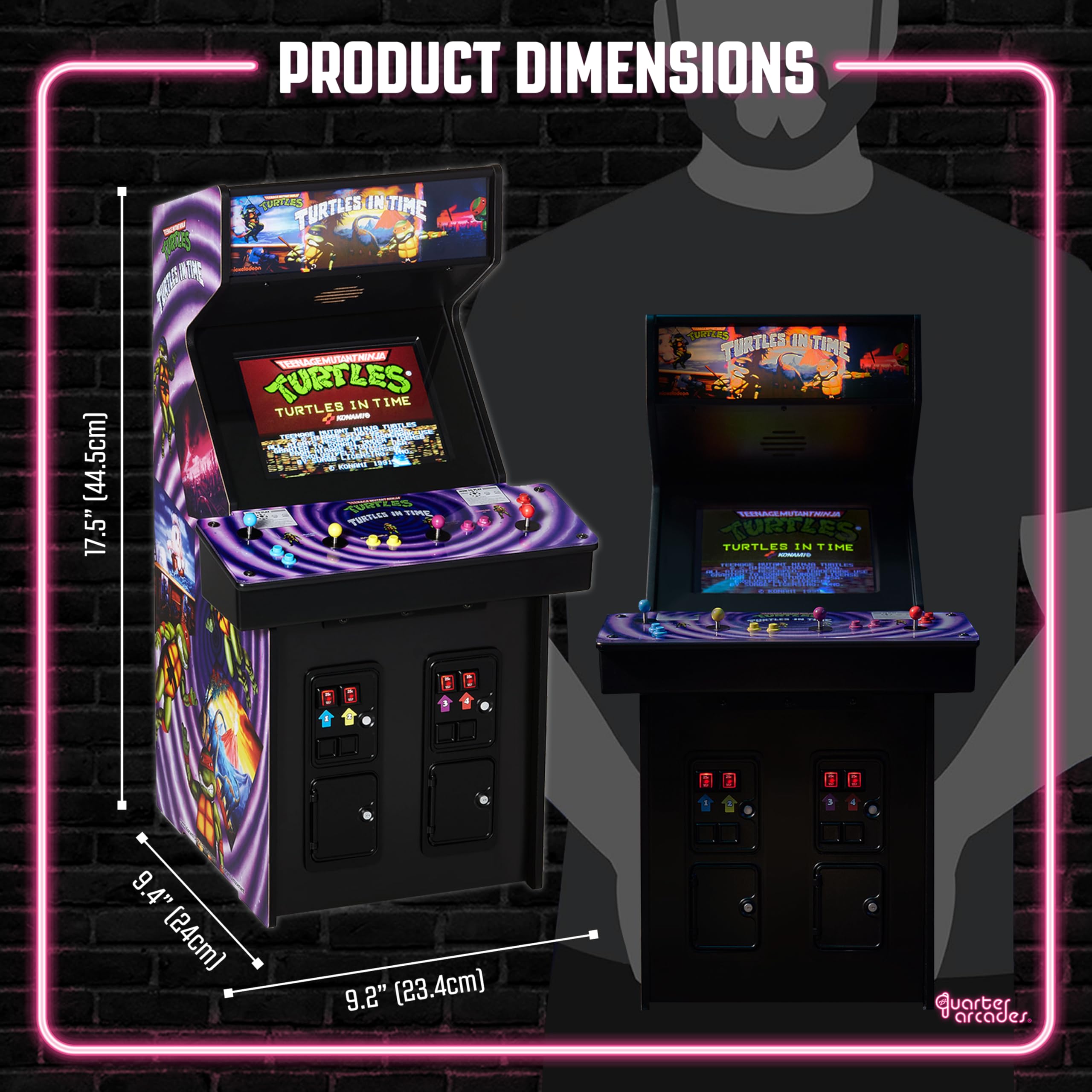Quarter Arcades TMNT 1/4-scale original ROM enables faithful beat-'em-up play at home.