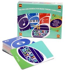 Quarter Match 142-cards set for interactive music theory practice across instruments.