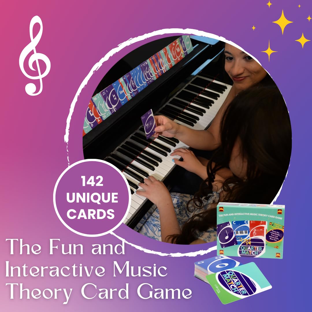 Quarter Match visual concepts cover notes, rhythms, and theory for learners.