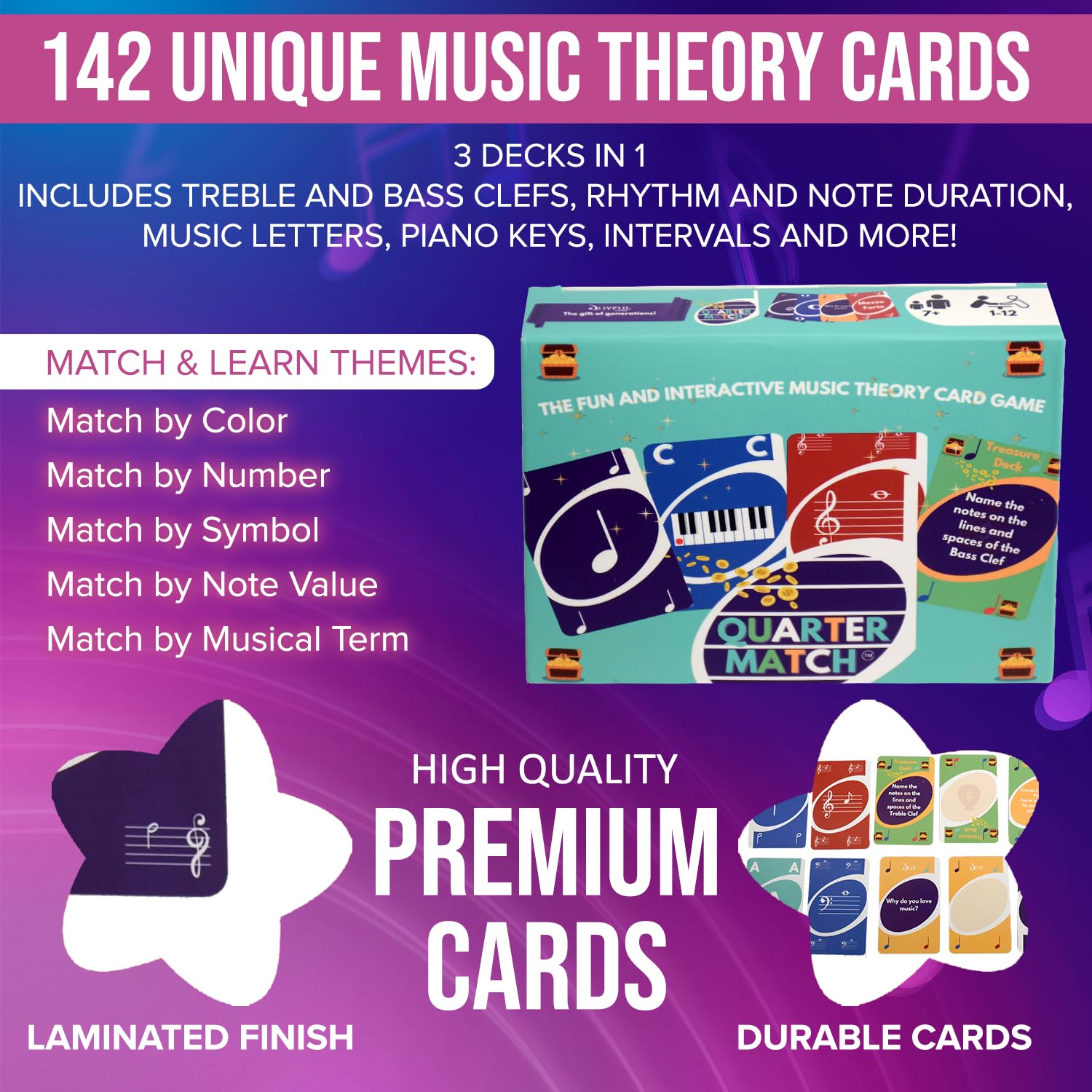 Quarter Match premium card stock ensures durable, high-quality play in classrooms and homes.