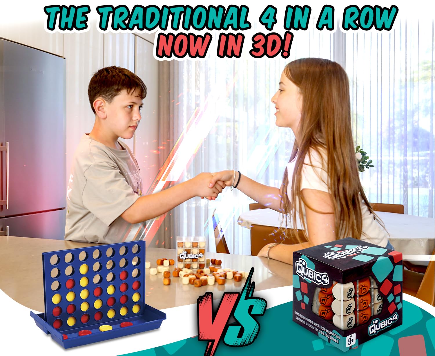 Qubic4 acrylic cube design emphasizes modern aesthetics and tactile play