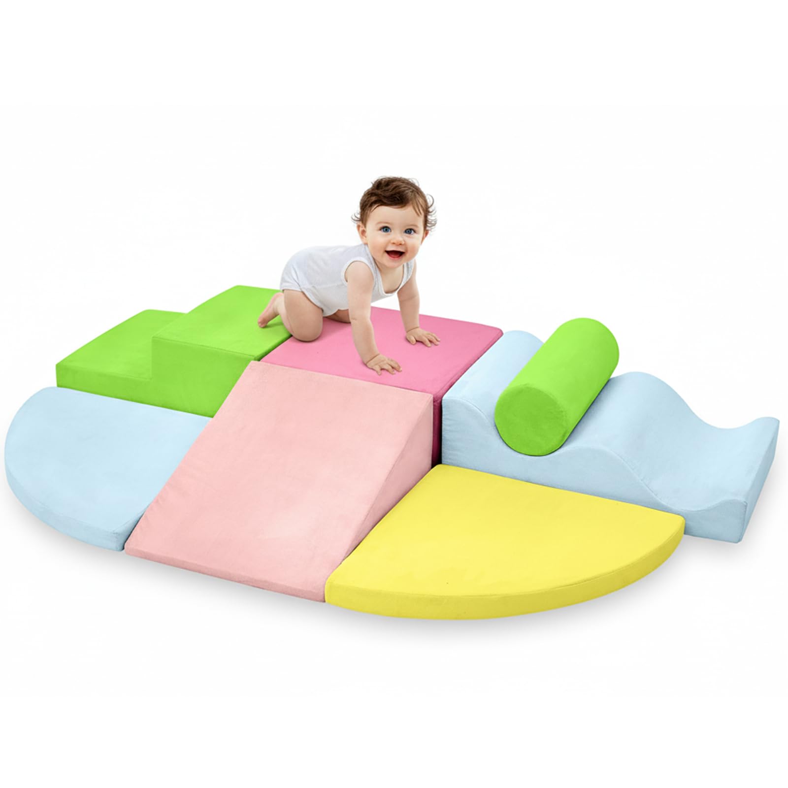 QUCHI climbing foam blocks 7-piece set for safe indoor play