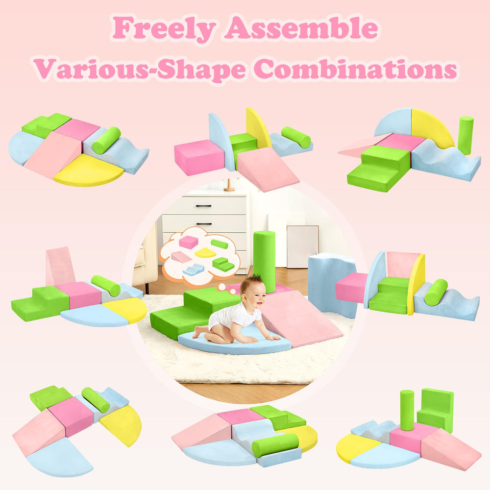 QUCHI high-density foam blocks provide cushioned play