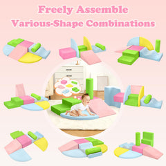 QUCHI high-density foam blocks provide cushioned play