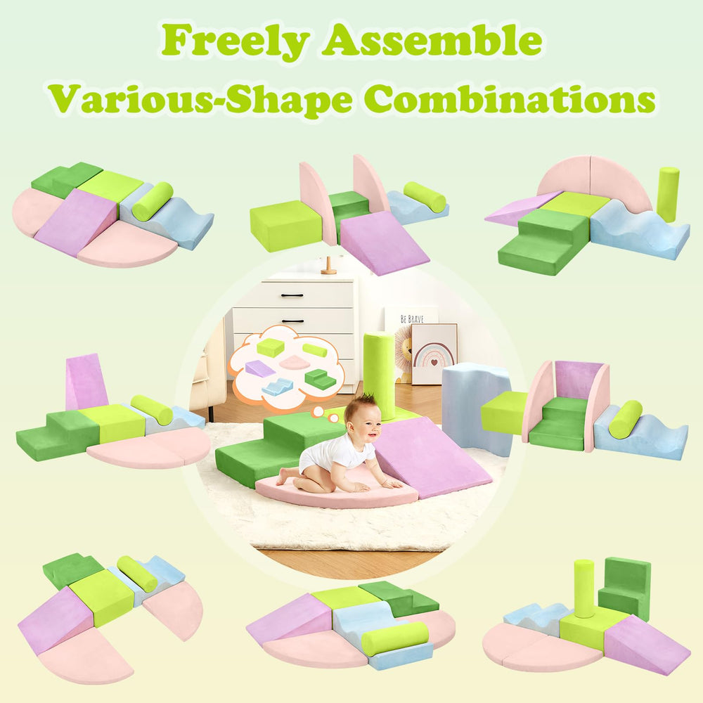 QUCHI removable fabric cover keeps the blocks clean and easy to wash