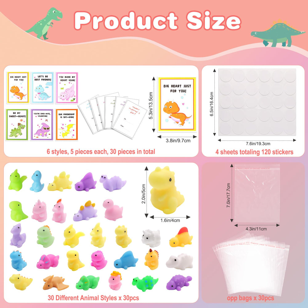 Qudoustar valentines-day-cards-dinosaur set ideal for kid-friendly gift swaps.