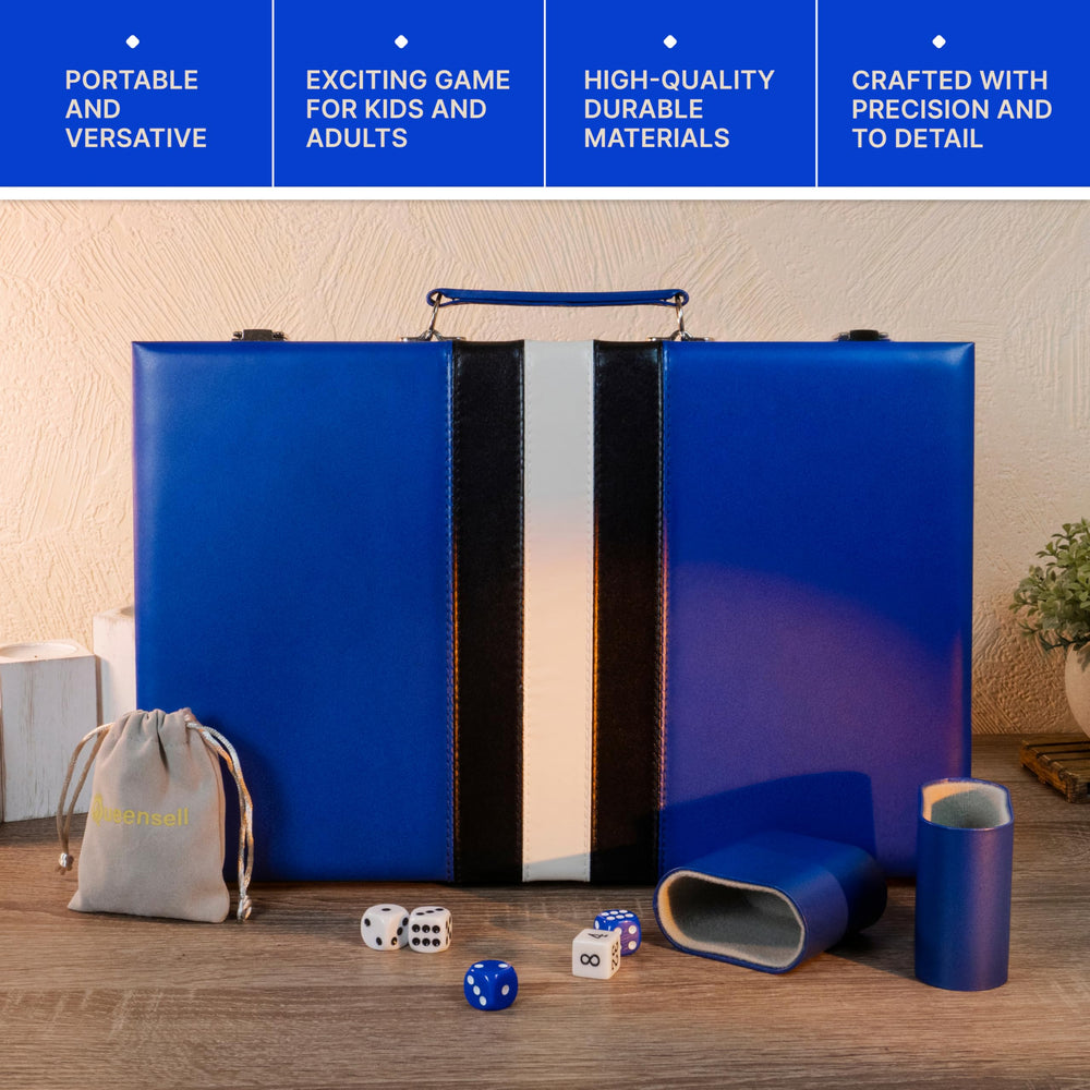 Queensell backgammon gift box, ready for gifting on birthdays.
