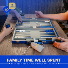 Queensell backgammon soft felt surface, quiet glide for smooth moves.