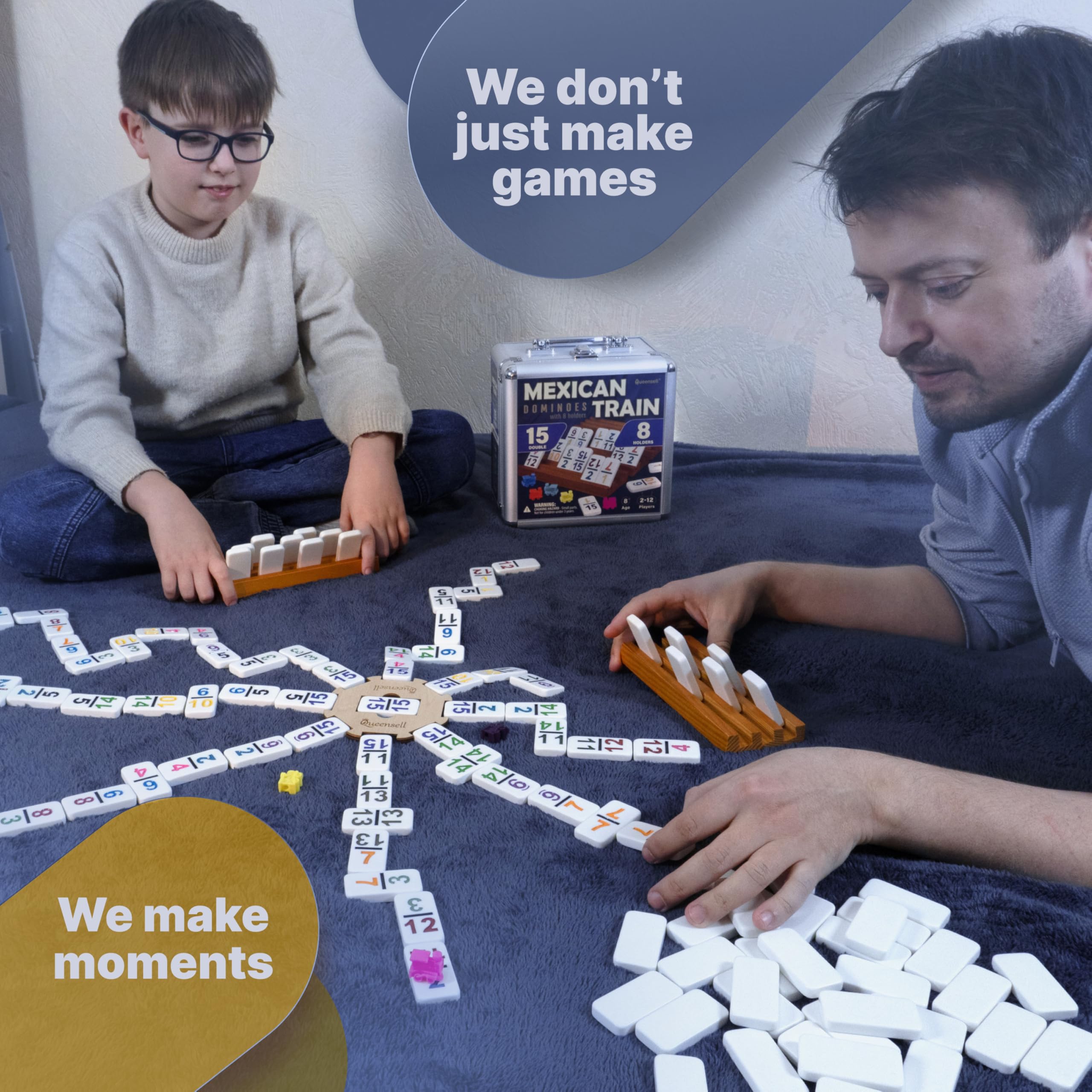 Queensell colorful numbered tiles improve visibility and quick gameplay.