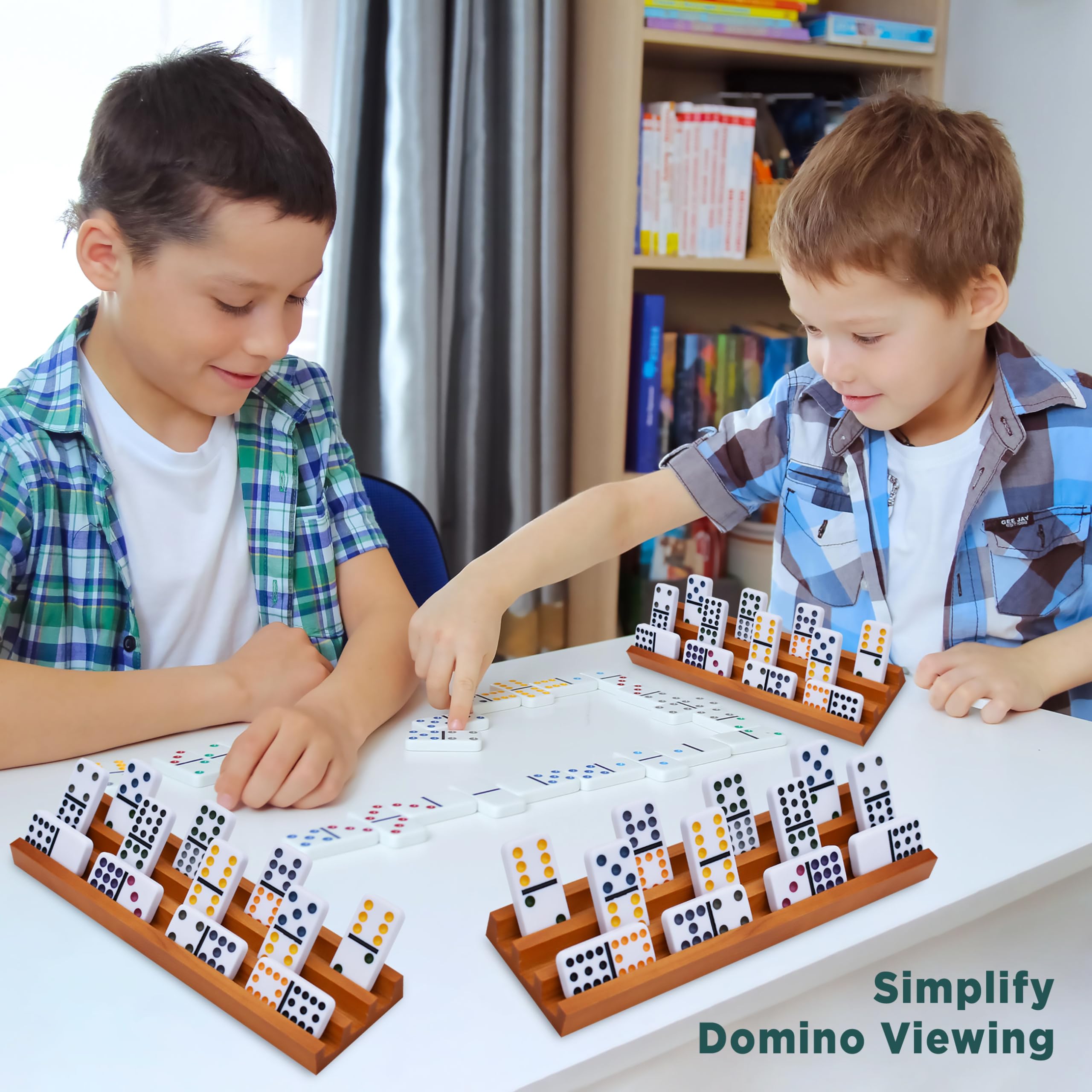 Queensell Domino Holders easy to clean and store between games.