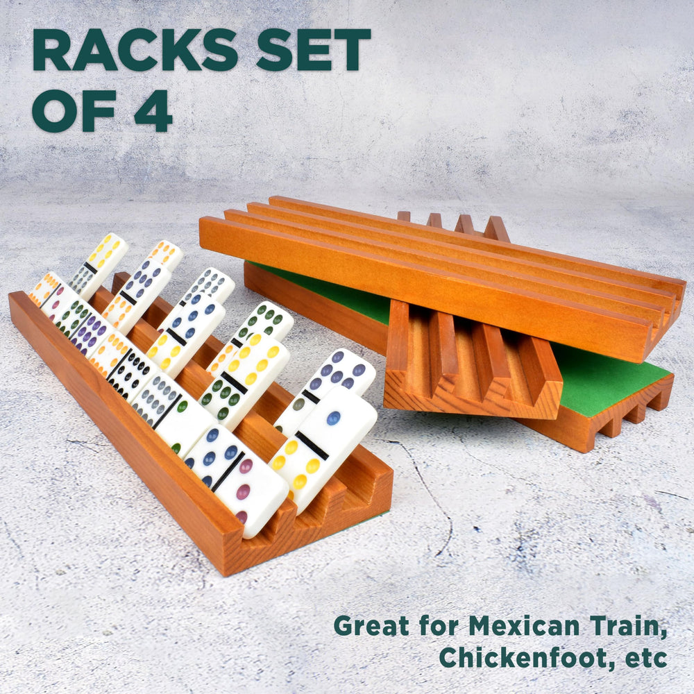 Queensell Domino Holders professional-sized tiles fit for stable, smooth play.
