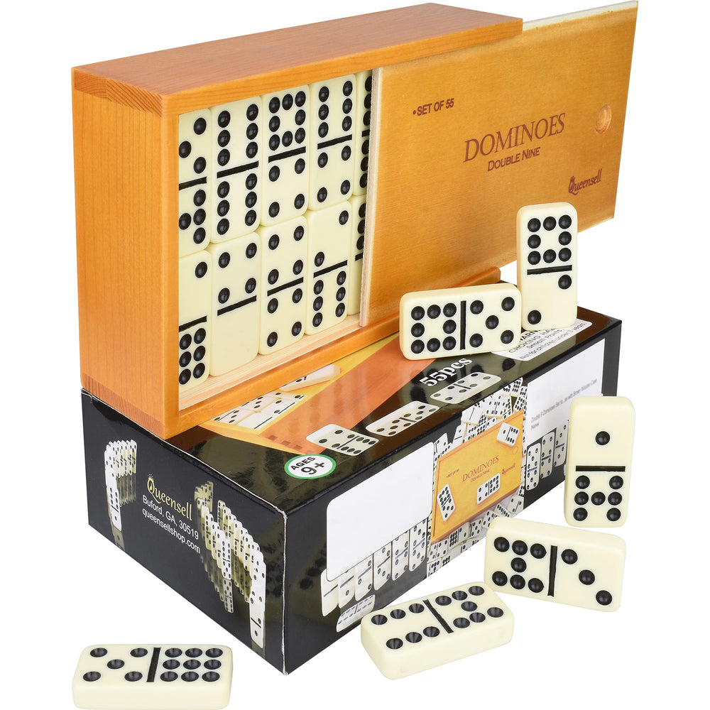 Queensell Dominoes Double Nine balanced weight for smooth play.