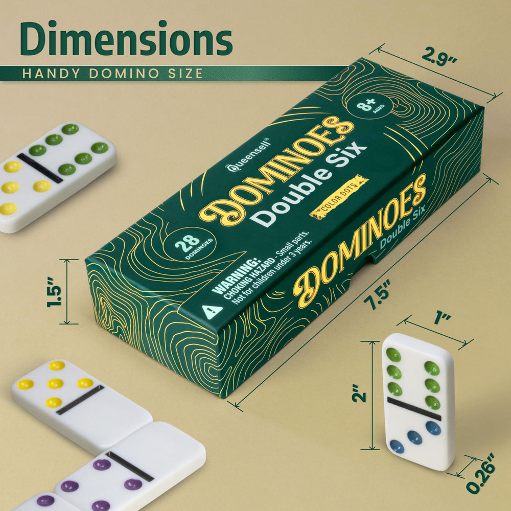 Queensell dominoes travel case keeps the set organized for on the go play