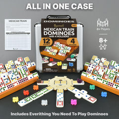 Queensell double-12 dominoes offer versatile play for 2 to 9 players.