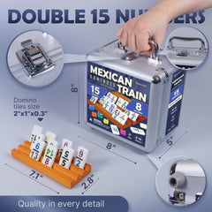 Queensell Double-15 dominoes offer versatile play for adults and kids.