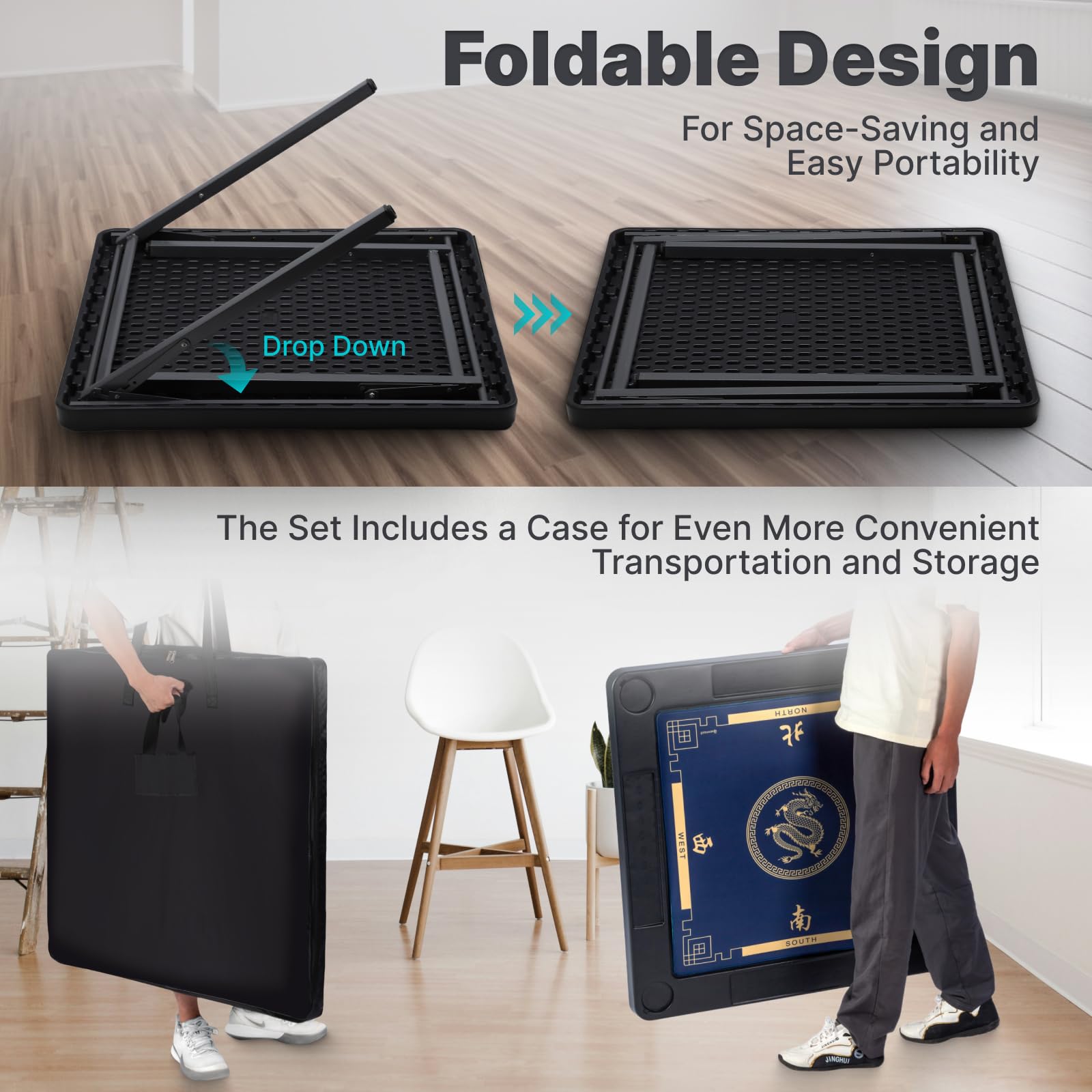 Queensell table with cup holders, chip trays, and accessories trays