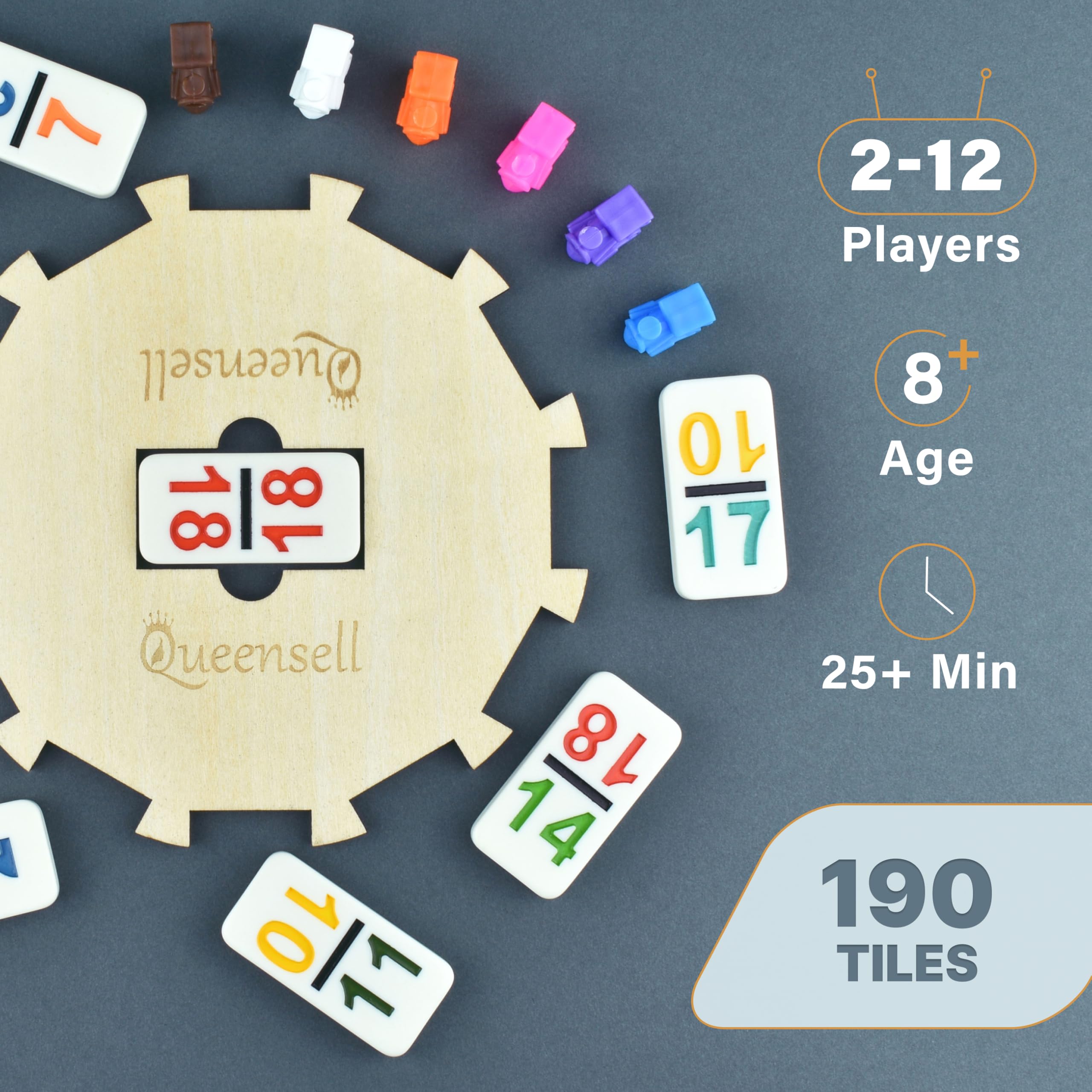 Queensell Mexican Train Dominoes on game night sparks bonding and fun.