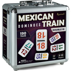Queensell Mexican Train Dominoes tiles with numbers enable easy play and clear scoring.