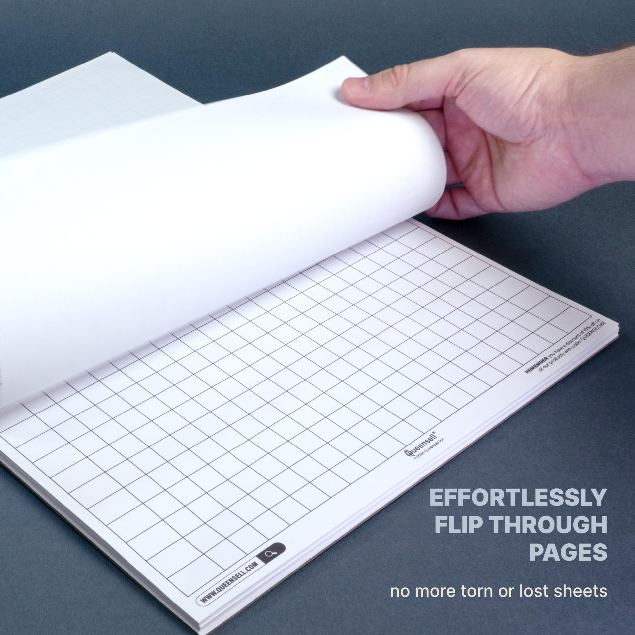 Queensell Mexican Train score pad with clear entries for quick scoring.
