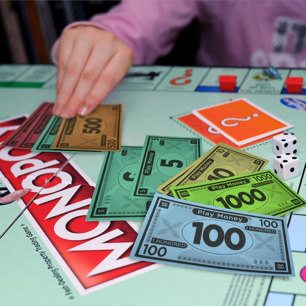 Queensell Play Money double-sided printing for vibrant, balanced cash.
