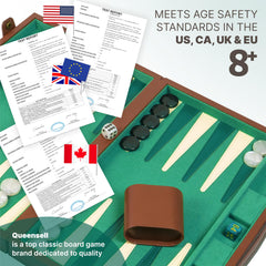 Queensell instruction book, full-color guide for quick setup and rules.