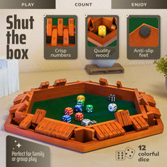 Queensell Shut The Box 6-player setup invites lively, social play for friends and family