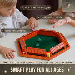 Queensell Shut The Box large wooden game supports versatile game nights