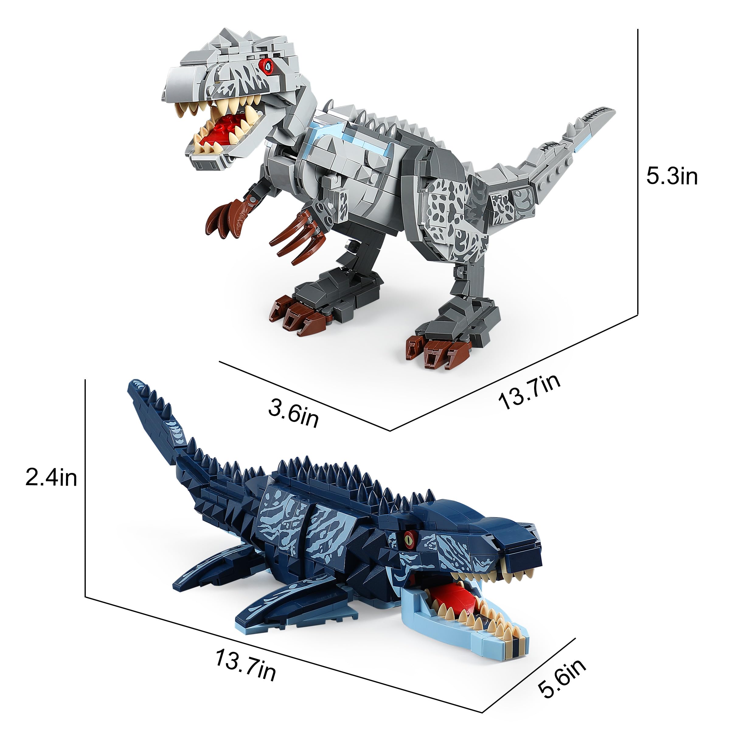 QUENTINAG Gift for kids 6+ who love dinosaurs and building