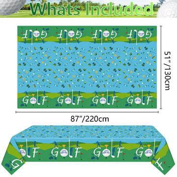 QUERICKY four-pack golf tablecloths showcased for versatile decor