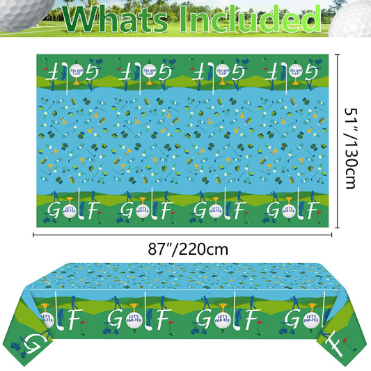QUERICKY four-pack golf tablecloths showcased for versatile decor