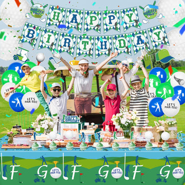 QUERICKY golf tablecloth straight-on view highlighting generous surface