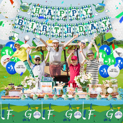 QUERICKY golf tablecloth straight-on view highlighting generous surface