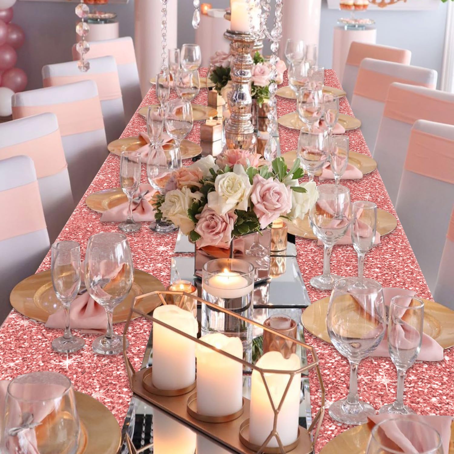 QUERICKY rose gold glitter design adds sparkle to celebrations