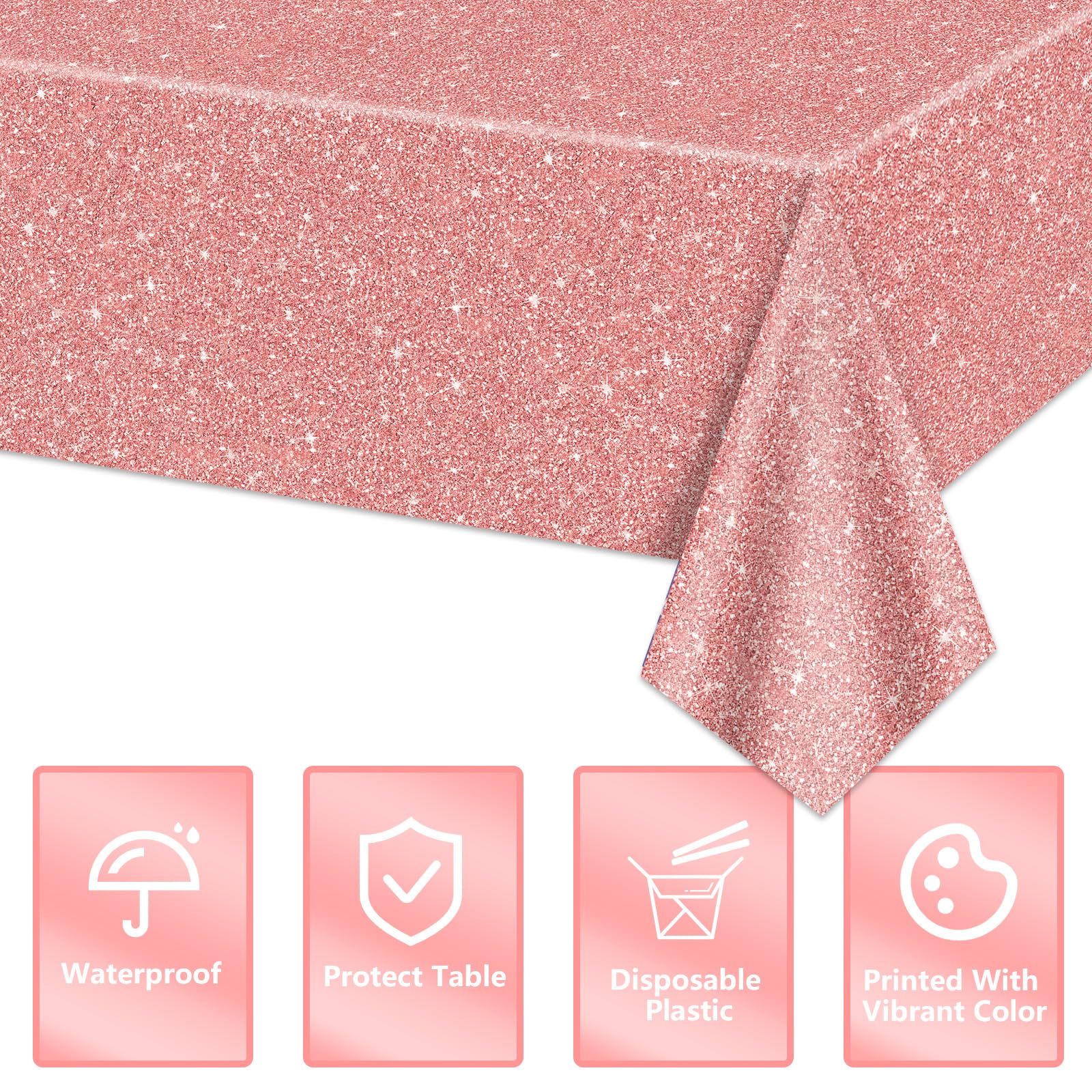 QUERICKY rose gold party setup suitable for birthdays and weddings