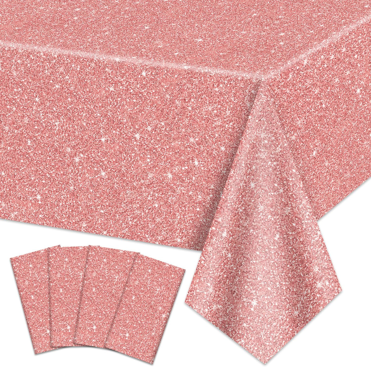 QUERICKY rose gold sequin tablecloth for festive table decorating