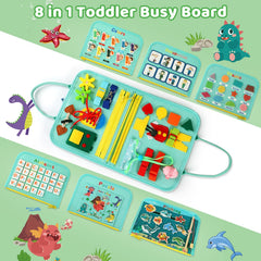 Quiet Flower Busy Board magnetic fishing game page promoting engaging play.