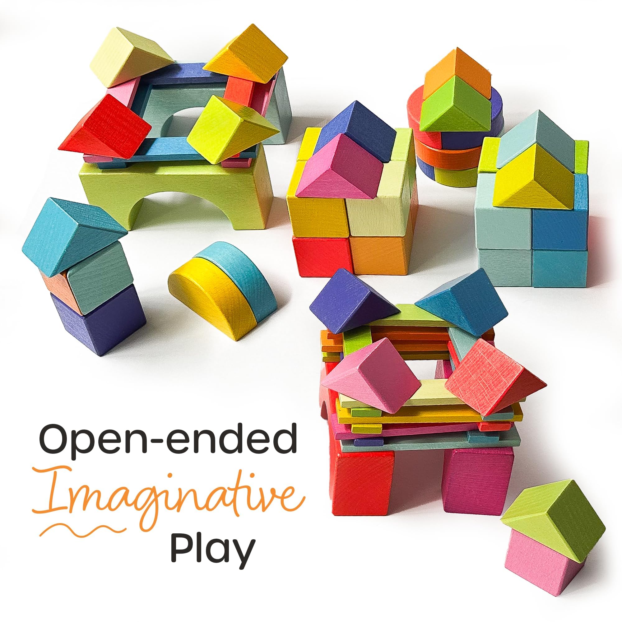 Quiggly rainbow blocks cubes for spatial reasoning and counting practice.