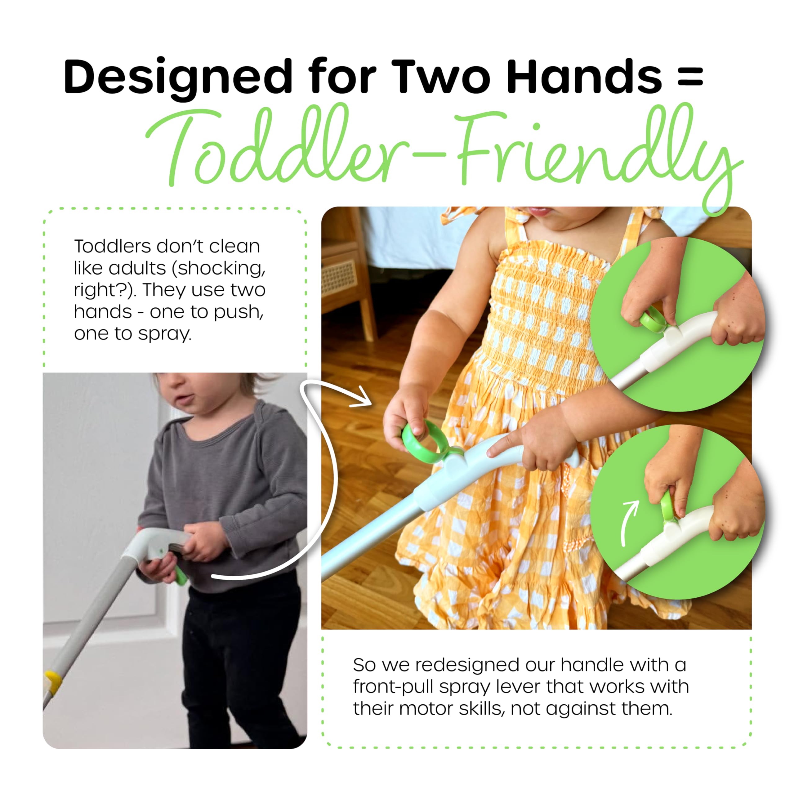 Quiggly washable microfiber pad for eco-friendly reuse during play.