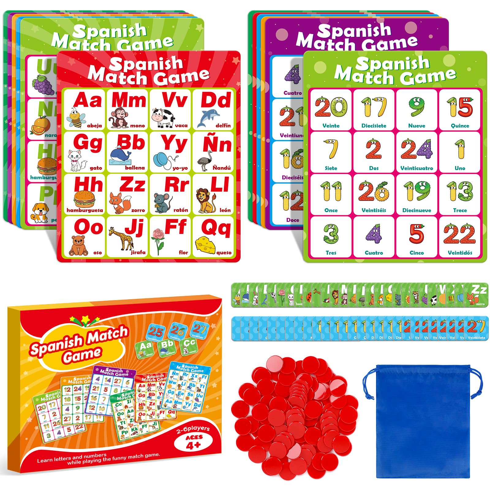 Quilinz double-sided bingo boards for versatile alphabet and number practice