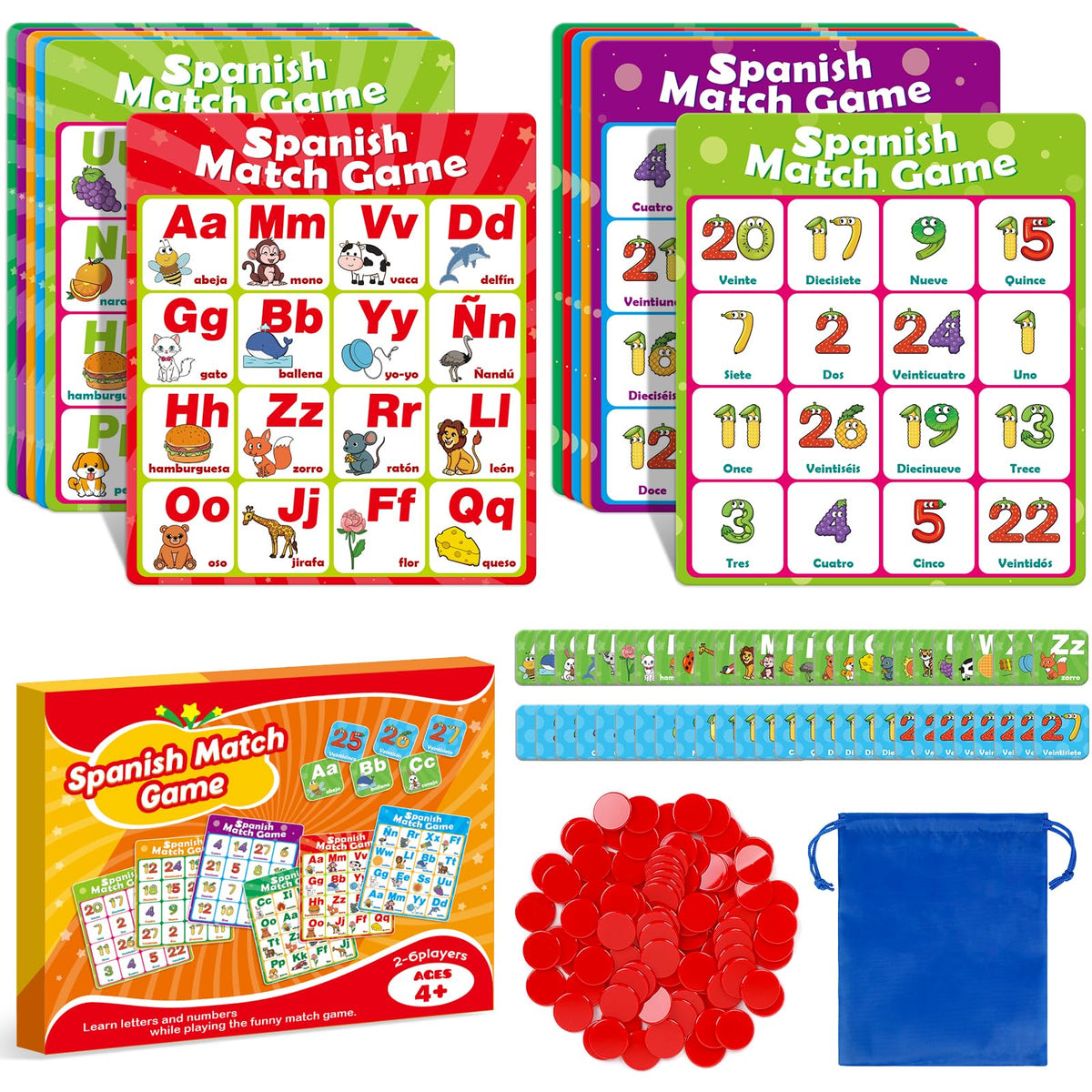 Quilinz double-sided bingo boards for versatile alphabet and number practice