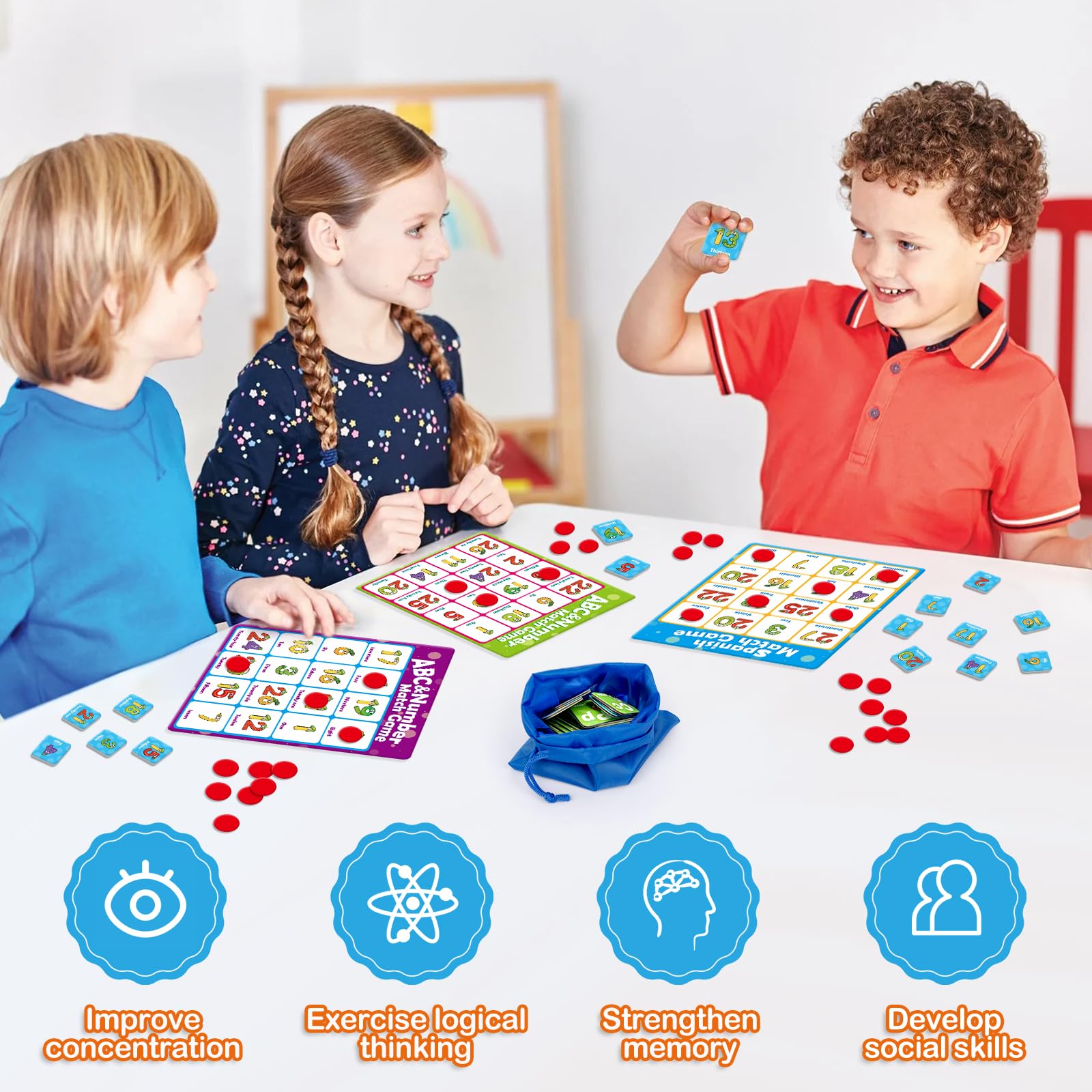 Quilinz flash cards support letter recognition and vocabulary growth during lessons.