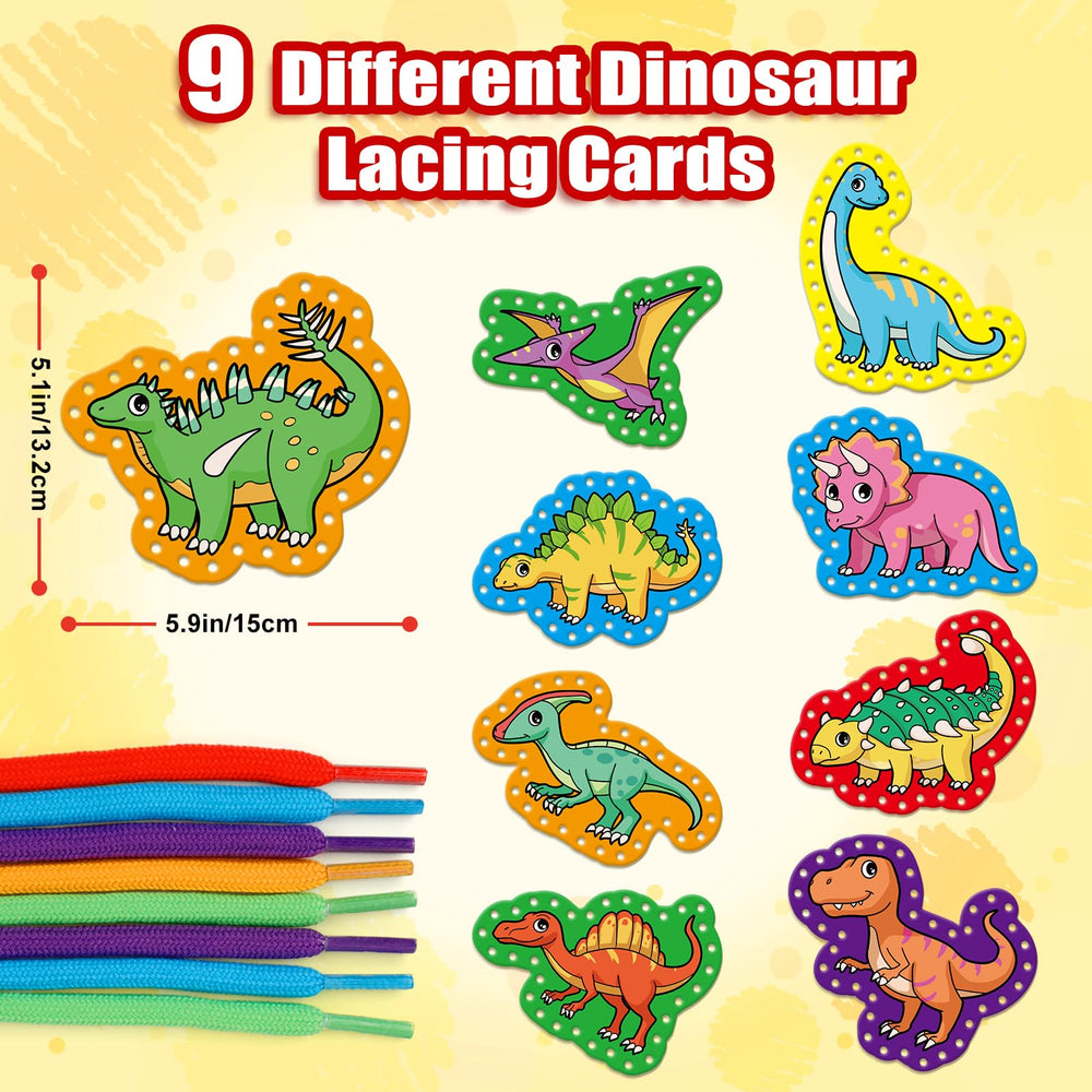 Quilinz lacing cards featuring threading laces to enhance hand-eye coordination.
