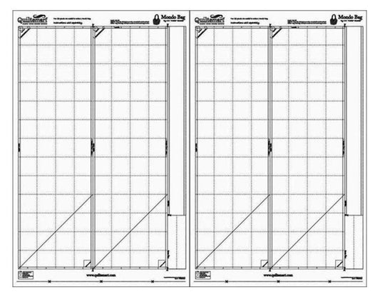 Quiltsmart Mondo Bag printed interfacing provides structure for durable, easy-to-sew bags.