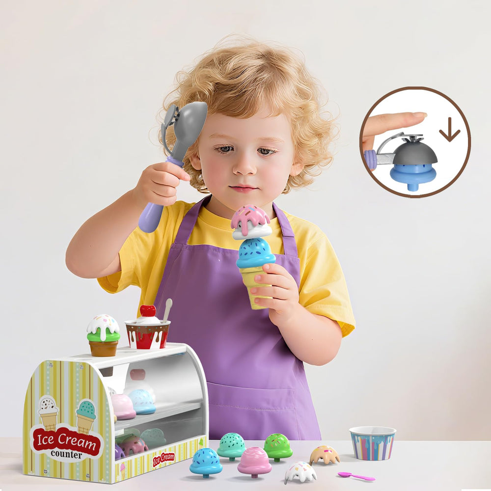 Quimsity Ice Cream Apron and Scoop adds authentic role-play with a coordinating apron.
