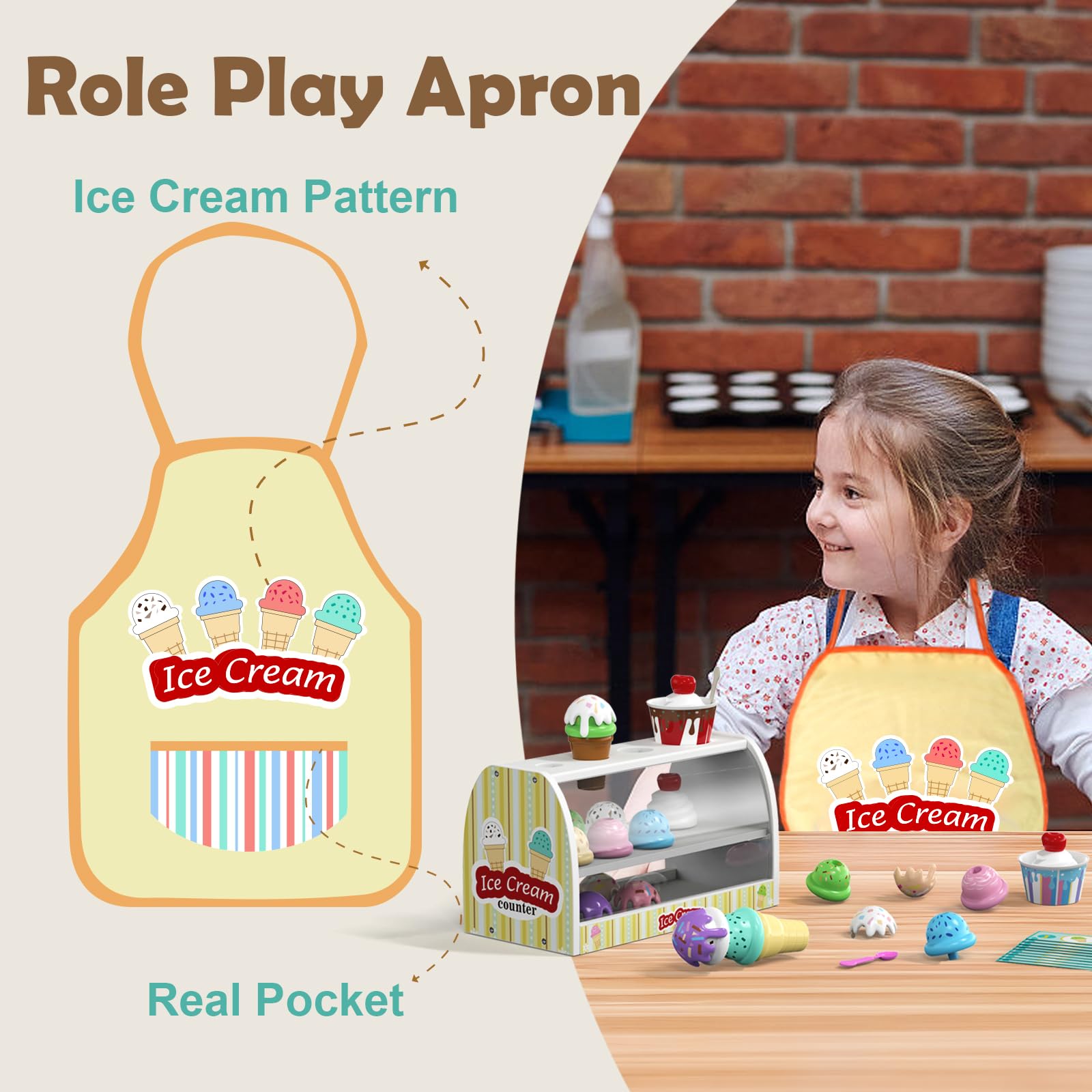 Quimsity Ice Cream Cones provides stable cones for easy hand-held scoops.