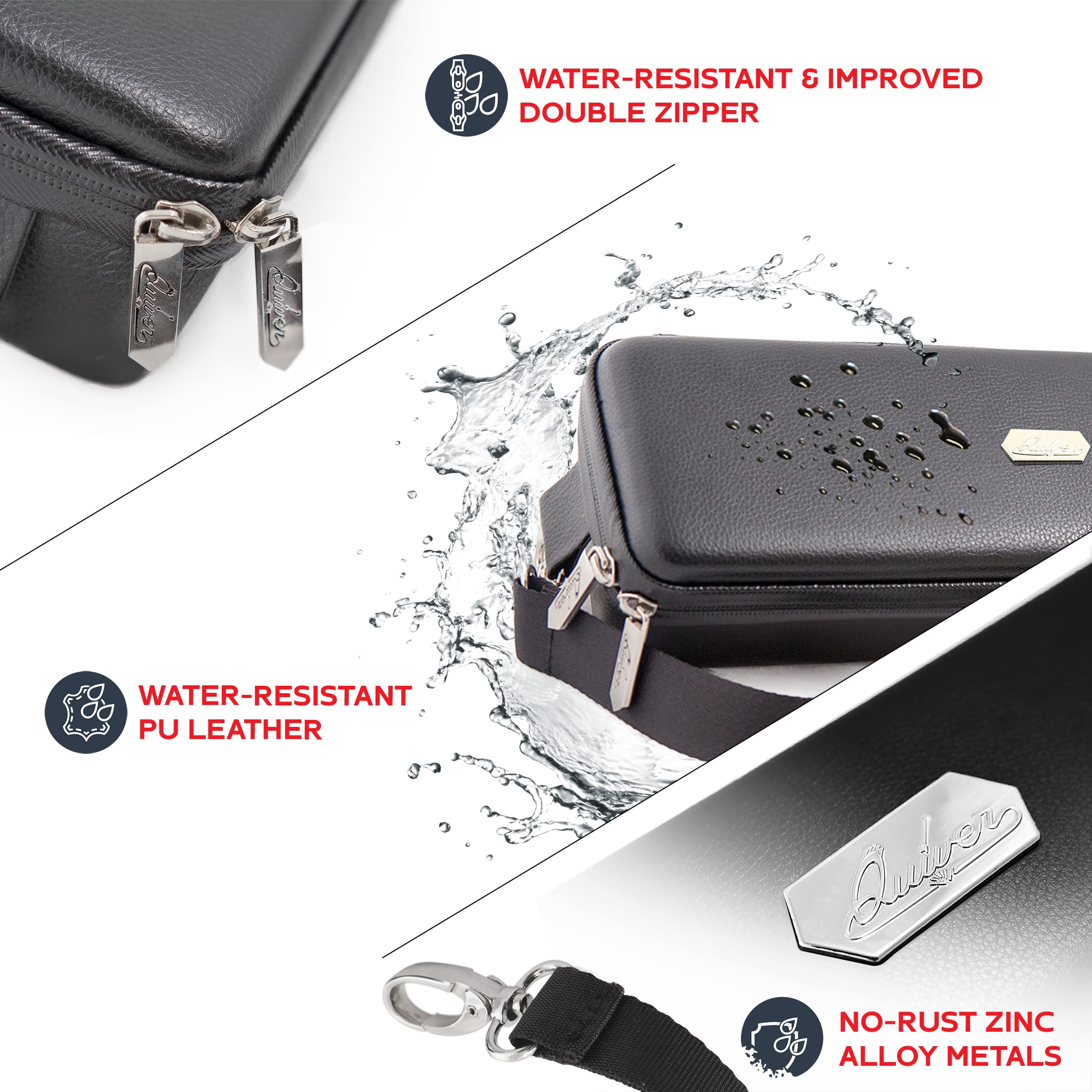 Interior of the Black Bolt case with dividers for organized card storage on the go.