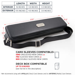 Quiver Time interior layout fits nine deck boxes for tournaments