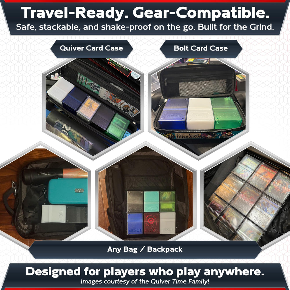 Quiver Time commander deckbox in use for quick access during play