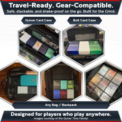 Quiver Time commander deckbox in use for quick access during play