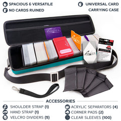 Quiver Time Teal Card Case mesh pocket for accessories storage.